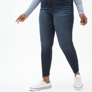 Aeropostal Jegging Stretch Plus size 16 R low rise skinny jeans dark blue wash